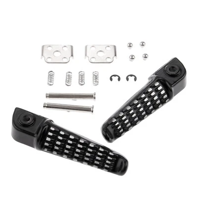 Juego de estriberas reposapiés trasero negro para motor Kawasaki Ninja 650R EX650 2006-2013 Foto 1 de 4
