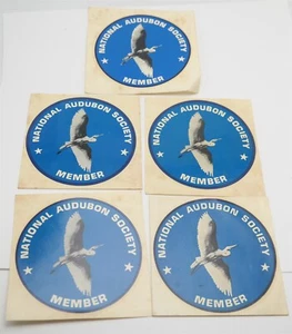 Vtg Lot of (5) National Audubon Society Window Decal  - Picture 1 of 5