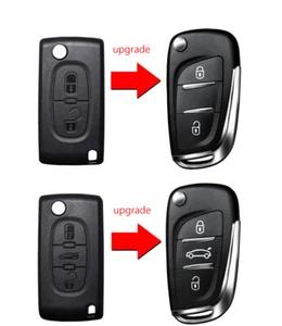 Remote Flip 2 3 Button Key Case Blade Shell For Peugeot 207 307 308 406 408 3008 - Picture 1 of 17