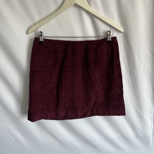 French Connection Women’s Purple A Line Mini Skirt Corded Corduroy Size 10 - Picture 1 of 3