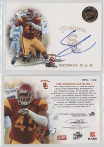 2008 Press Pass Signings Bronze Sedrick Ellis #PPS-SE Rookie Auto RC