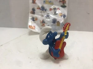 Schlümpfe Gitarre Schlumpf McDonalds Happy Meal Promo 1996 selten Vintage Display Figur - Bild 1 von 7