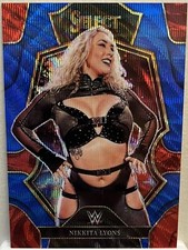 Nikkita Lyons 2023 Panini Select WWE Premier Level Blue Wave Prizm /99 #146 NXT 