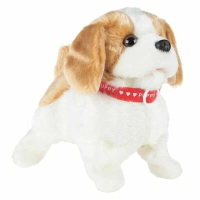 Animated Plush Dog Toy Walks Talks Back Flips Battery Operated 2 AA Pet Puppy - Image 1 of 4