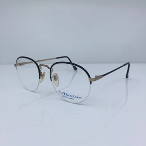 New VINTAGE Polo Ralph Lauren Polo Classic Vl EYEGLASSES C. Black & Gold 51-19mm - Picture 1 of 12