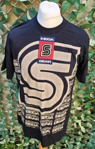 Camiseta vintage 1991 | Sega Mega Wear talla L | negra | puntada única - Imagen 1 de 10