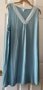 NWT Charter Club women's blue Nightgown sz XXL Sleeveless V-neck - Picture 1 of 5