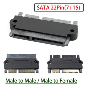 Adaptador recto convertidor de extensión SATA 22 pines 7+15 macho SATA 22 pines 7+15 hembra - Imagen 1 de 7
