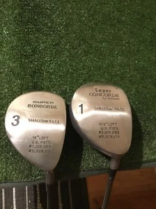 Nickent Super Concorde Shallow Face Driver - 3 Woods Set Seniors Graphite Shafts - Picture 1 of 11