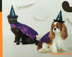  Hyde & Eek 2-Pc Witch Dog or Cat Costume XS/S Halloween Headpiece - Picture 1 of 4