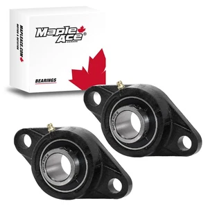 UCFL205-14 Flange Bearing 7/8" Bore, Oval 2-Bolt Self-Aligning, Solid Base Qty 2 - Picture 1 of 4