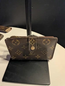 ¡Auténtico Louis Vuitton! Cartera Porte Monnaie Kisslock Monedero Falta Botón - Imagen 1 de 5