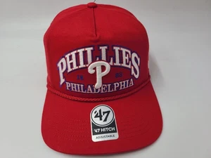Philadelphia Phillies 47 Brand Hitch Brentwood Rope Snapback Hat Cap Men MLB Red - Picture 1 of 12