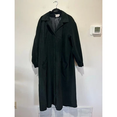 Casaco longo vintage Count Romi ultra camurça preto tamanho 8 falha no bolso - Imagem 1 de 4