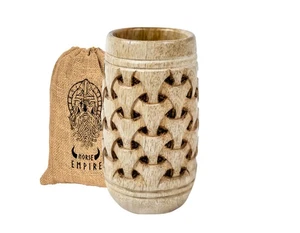 Wooden Beer Mug 16Oz - 100% Handcrafted Beer Stein | Viking Mug for men | Bee... - Picture 1 of 6