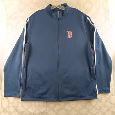 Boston Red Sox Sweater Mens Large Blue White Full Zip Sweatshirt - Image 1 of 4