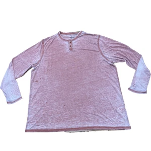 Lucky Brand Venice Burnout Henley Herren 3XL orange pink leicht Stretch XXXL 58" - Bild 1 von 19