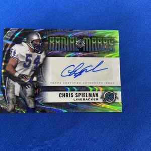 2024 Topps Resurgence Green Radial Marks Chris Spielman Auto #d/15 - Imagen 1 de 3