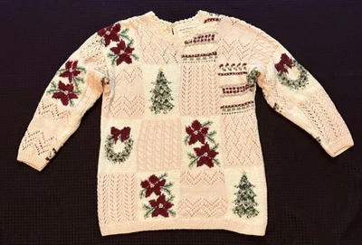 Suéter Marisa Christina Mujer L Multicolor Algodón Corderos Lana Feo Navidad  Foto 1 de 4