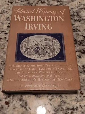 VTG 1945 Halloween HC Book Selected Writings of Washington Irving Sleepy Hollow Foto 1 de 4