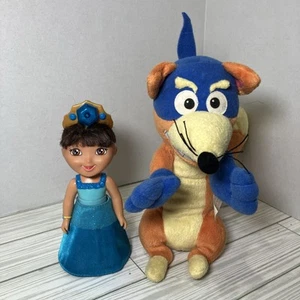 Fisher Price Spin & Sparkle Blue Crystal Dora & 2001 Swiper Plush Fox Read Descr - Picture 1 of 13