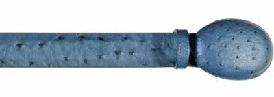 LOS ALTOS BOOTS HANDMADE LOS ALTOS GENUINE AUTHENTIC JEAN BLUE OSTRICH WESTERN COWBOY BELT