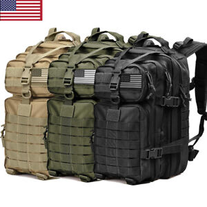 45L Large Military Tactical Backpack Rucksack Camping Hiking Bag Outdoor Travel