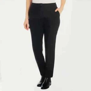 NEW Hilary Radley Stretch Ankle Trousers Ladies sz 10 Black Pockets Tapered Leg - Picture 1 of 11
