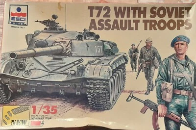 Out of producti ESCI 1/35 maquette tank char 5031 T72 with Soviet Assault Troops - Immagine 1 di 4