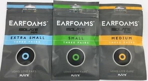 Flare Isolate Earfoams Original Mini Replacement 3 pair packs - Picture 1 of 11