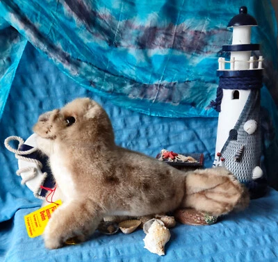 Steiff ROBBY Seehund 1175/14 Nerzimit./Webp./formgesch./abwaschb./14 cm/KFS-NEU - Bild 1 von 4