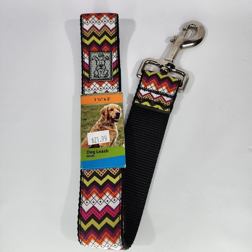 RC Pet Products Dog Leash 1.5" x 2' Tribeca Pattern Short Leash Pet Supplies - Image 1 of 3