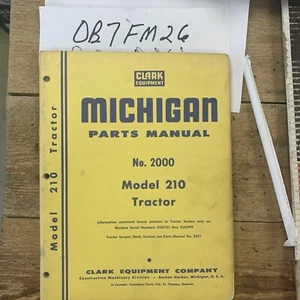 Clark Michigan 210 Elevating Tractor Original Parts Catalog Manual Book #2000 - Picture 1 of 12