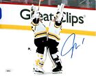 Boston Bruins Goal Tender Jeremy Swayman Autographed W/Ullmark 8x10 W/JSA COA