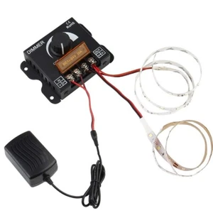 Knob ON/Off Switch DC 12V-24V 30A LED Light Strip Dimmer PWM Dimming Controller - Picture 1 of 12