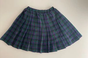 Vintage Ruth Scharf Girl's Plaid Mini Skirt Sz 6 Made in USA - Picture 1 of 6