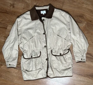 Nordstrom Women's Medium Tan/Brown Button Cinched Waist Fleece Lined Barn Jacket - Picture 1 of 3