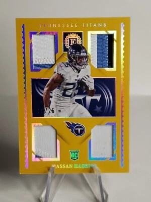 2022 PANINI ENCASED HASSAN HASKINS ROOKIE QUAD PATCH /25 TENNESSEE TITANS RC SSP - Image 1 of 3