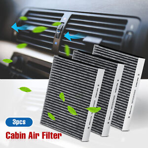 3pcs Premium Cabin Air Filter With Activated Carbon For FORD Focus 2012-2018