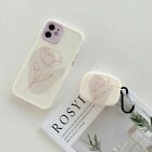 For Iphone 7-13 Pro Max Phone Case Airpods Pro 1/2 Grace Rose Leaf Matte Cover