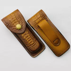 Étui En Cuir Pour Couteau Pliant De Poche 1PCS Avec Poche Pour Couteaux Souple - Picture 1 of 5