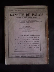 Gazette du Palais - N°3-4 1944 - Imagen 1 de 1