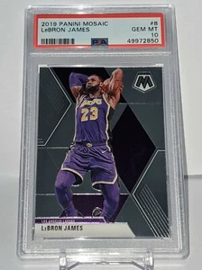 2019 Lebron James Panini Mosaic #8 Card PSA 10 Gem Mint👑👑👑 Lakers💥💥💥 - Bild 1 von 2