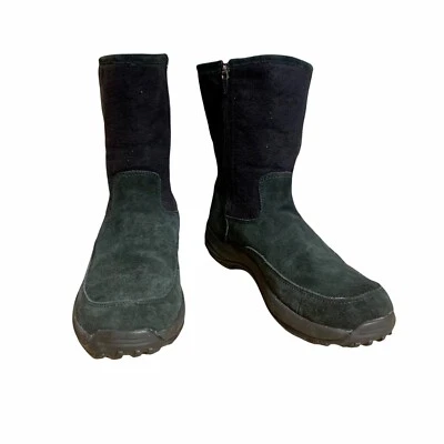 L.L. Botas de neve Bean masculinas camurça preta com zíper interno tamanho 8 1/2 M - Imagem 1 de 4