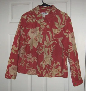 WOMEN'S JACKET - SHIRT JACKET - COLDWATER CREEK - COLOR - DARK RED - SIZE - PM - Picture 1 of 2