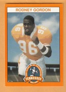 Tarjeta Rodney Gordon Tennessee Volunteers 1990 #63 Toledo Ohio 12W - Imagen 1 de 2