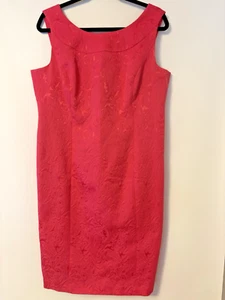 Talbots Damen Hot Pink Jacquard Cocktailkleid Größe 14 - Bild 1 von 5
