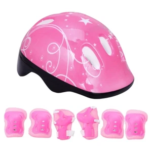 Kids Adjustable Helmet And Pad Set Bike Skateboard Knee Elbow Wrist - Picture 1 of 12