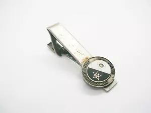 Vintage Sterling Silver Tie Clip Monogram Distinguished Dealer Tie Bar - Picture 1 of 3