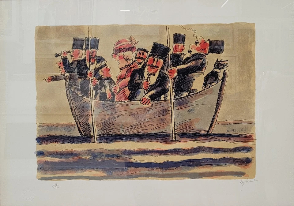 Franz Borghese   Serigrafia " Gita In Barca " - Immagine 1 di 1